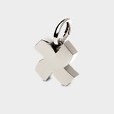 Coluri letter X charm in silver, 28 mm
