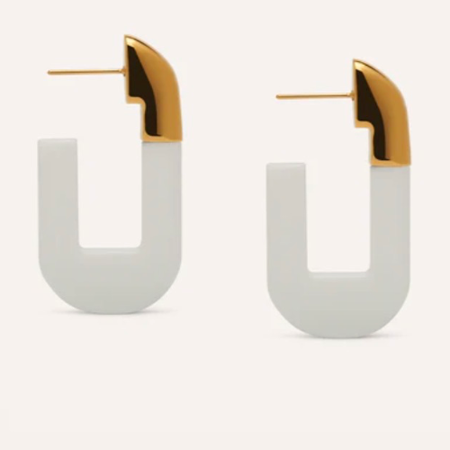 Coluri Lorde Link Earrings in Snow