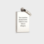 Coluri The Moon Tarot Charm in silver, reverse side with engraved message – 99things.ch