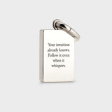 Coluri The Moon Tarot Charm in silver, reverse side with engraved message – 99things.ch