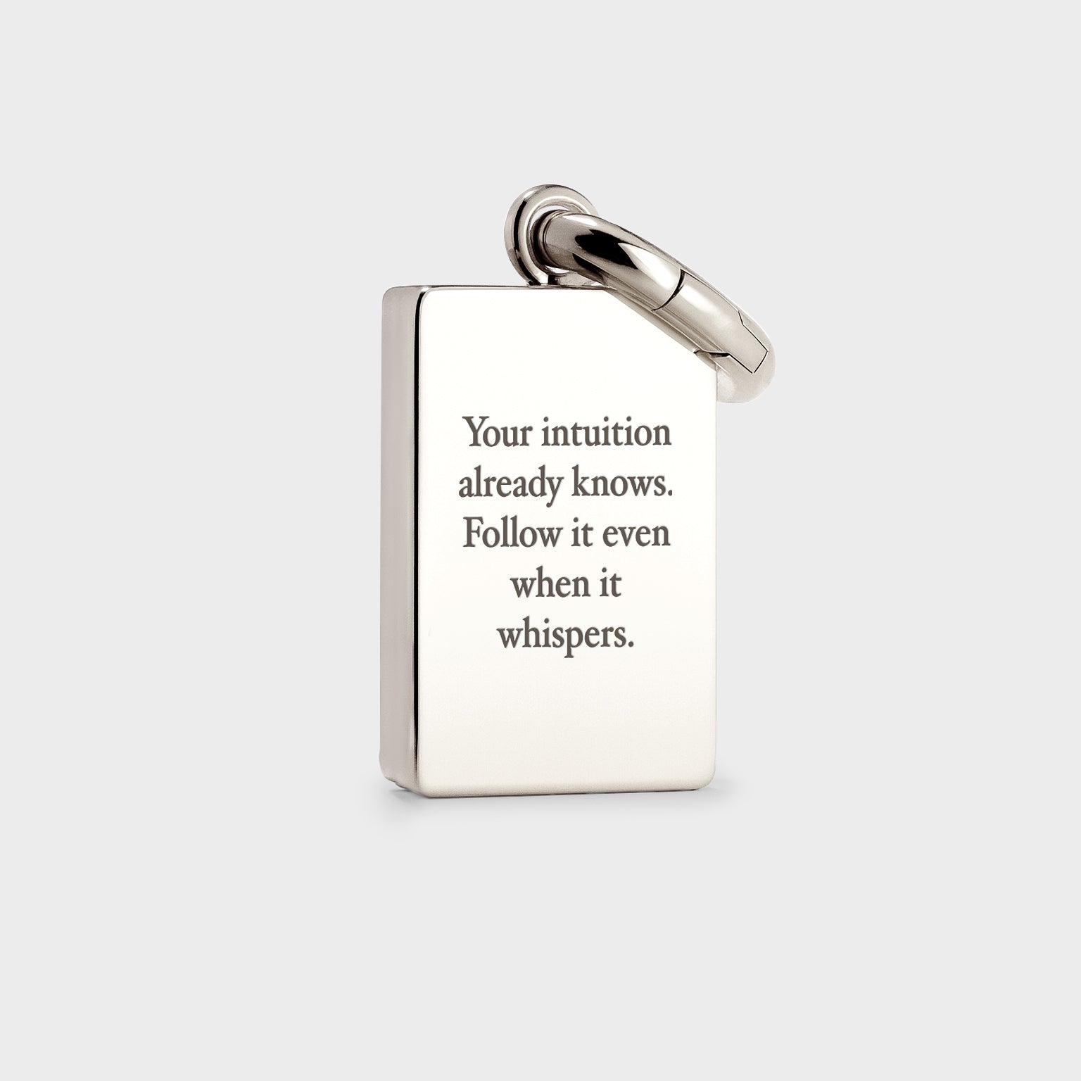 Coluri The Moon Tarot Charm in silver, reverse side with engraved message – 99things.ch
