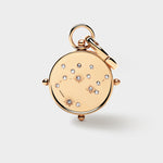 Coluri Sagittarius double-sided zodiac charm in gold, back with the constellation