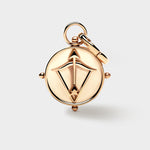 Coluri Sagittarius double-sided zodiac charm in gold