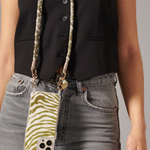 Della Braided Phone Cord Khaki stylish braided crossbody smartphone accessory