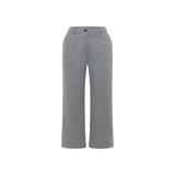 LANIUS Pantalon Marlene en flanelle de laine – Gris chiné