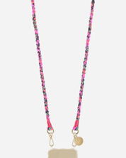 Elia Braided Phone Chain Multicolour Pink stylish braided crossbody smartphone accessory