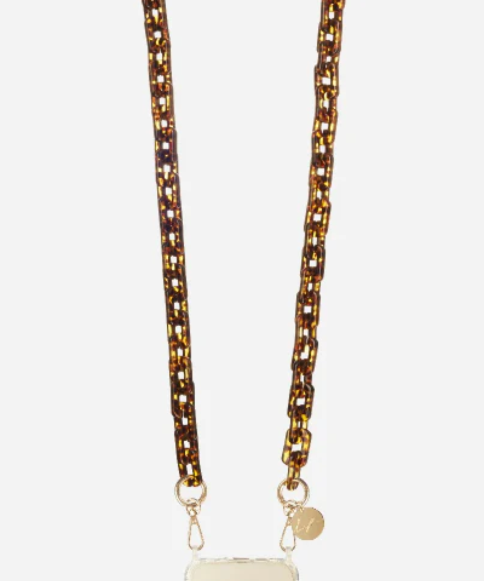 Emmy Tortoiseshell Phone Chain Chocolate elegant resin crossbody smartphone accessory
