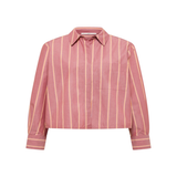 LANIUS Blouse à rayures – Brique & carotte
