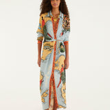 FARM Rio Beaches Path Maxi Shirt Dress – view 1