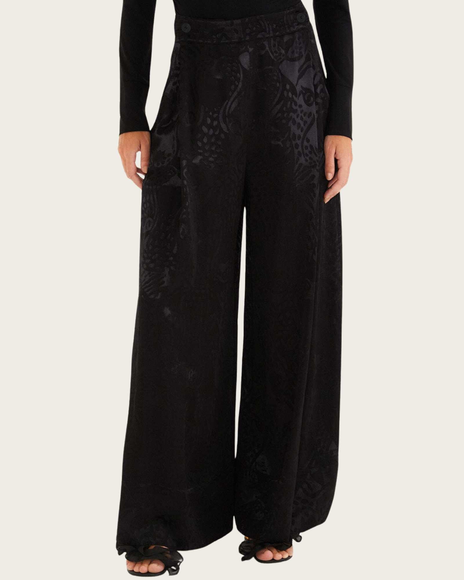 FARM Rio Black Leopard Jacquard Blazer view featuring bold animal jacquard pattern and tailored structured silhouette.