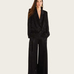 FARM Rio Black Leopard Jacquard Blazer view featuring bold animal jacquard pattern and tailored structured silhouette.