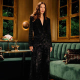FARM Rio Black Leopard Jacquard Blazer view featuring bold animal jacquard pattern and tailored structured silhouette.