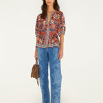 FARM Rio Floral Beauty Tapestry Drawstring Blouse – view 4