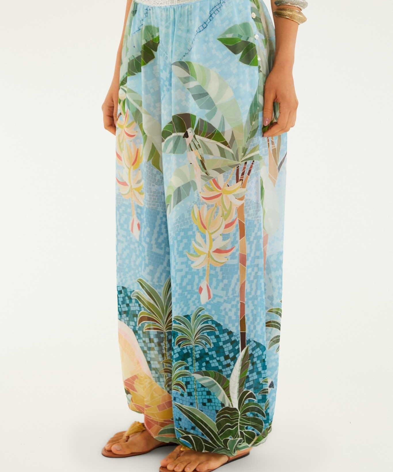 FARM Rio Mosaic Rio Embroidered Balloon Trousers – view 2