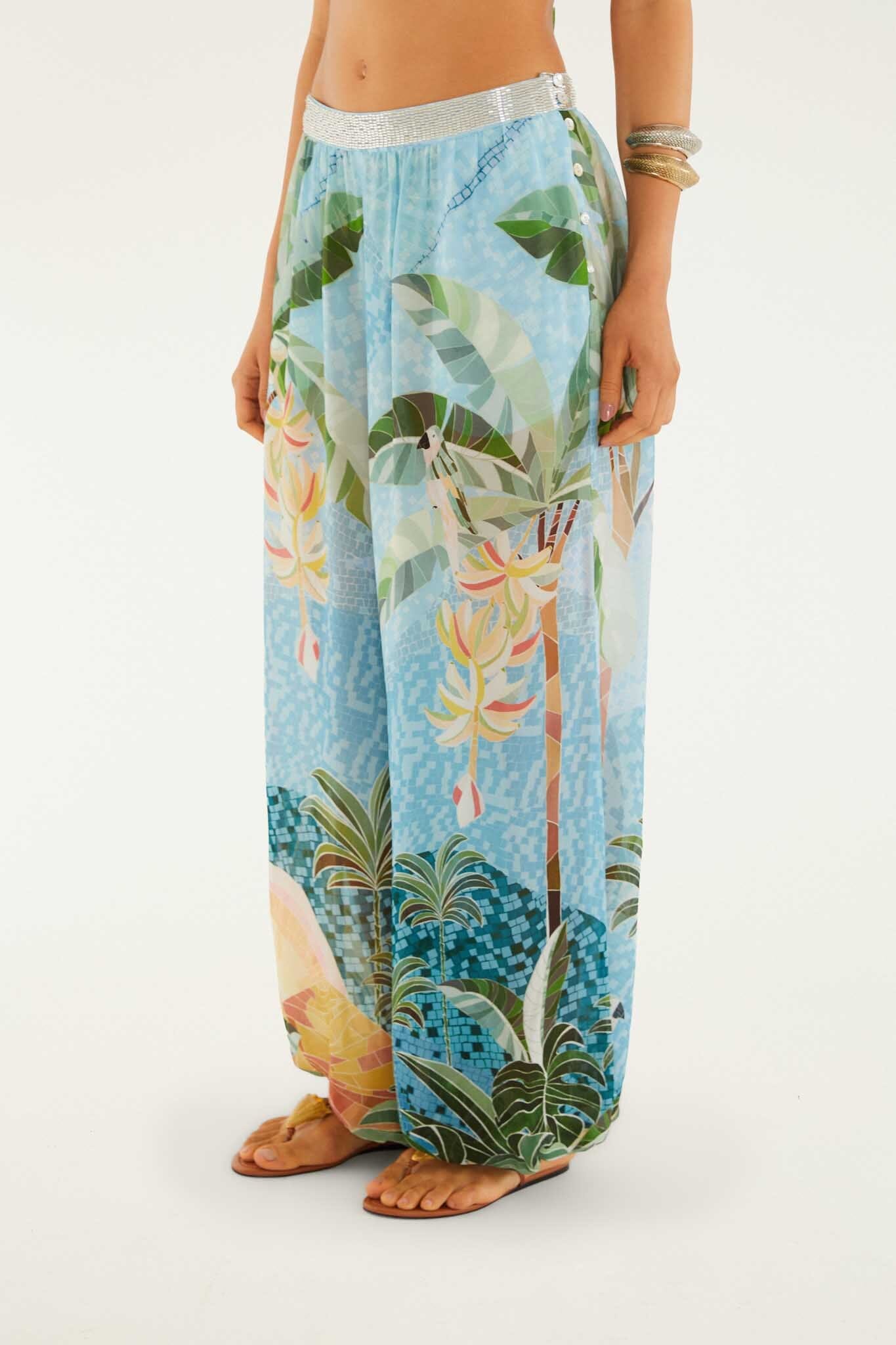 FARM Rio Mosaic Rio Embroidered Balloon Trousers – view 2
