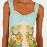 FARM Rio Multicolor Royal Sea Maxi Dress view featuring a vibrant ocean-inspired Royal Sea print and flowing silhouette.