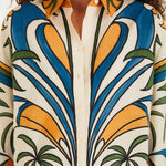 Tropical Graphic Collared Buttoned Shirt collar detail