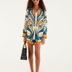 Tropical Graphic Drawstring Pockets Shorts
