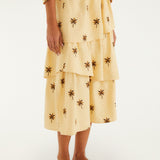 FARM Rio Sand Embroidered Midi Skirt – view 2