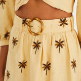 FARM Rio Sand Embroidered Midi Skirt – view 4