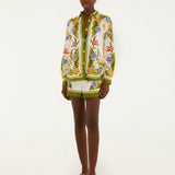 Tropical Scarf Sand Shirt
