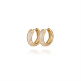 PATTI Pave Hoop Earrings | Gold Plated Product vendor