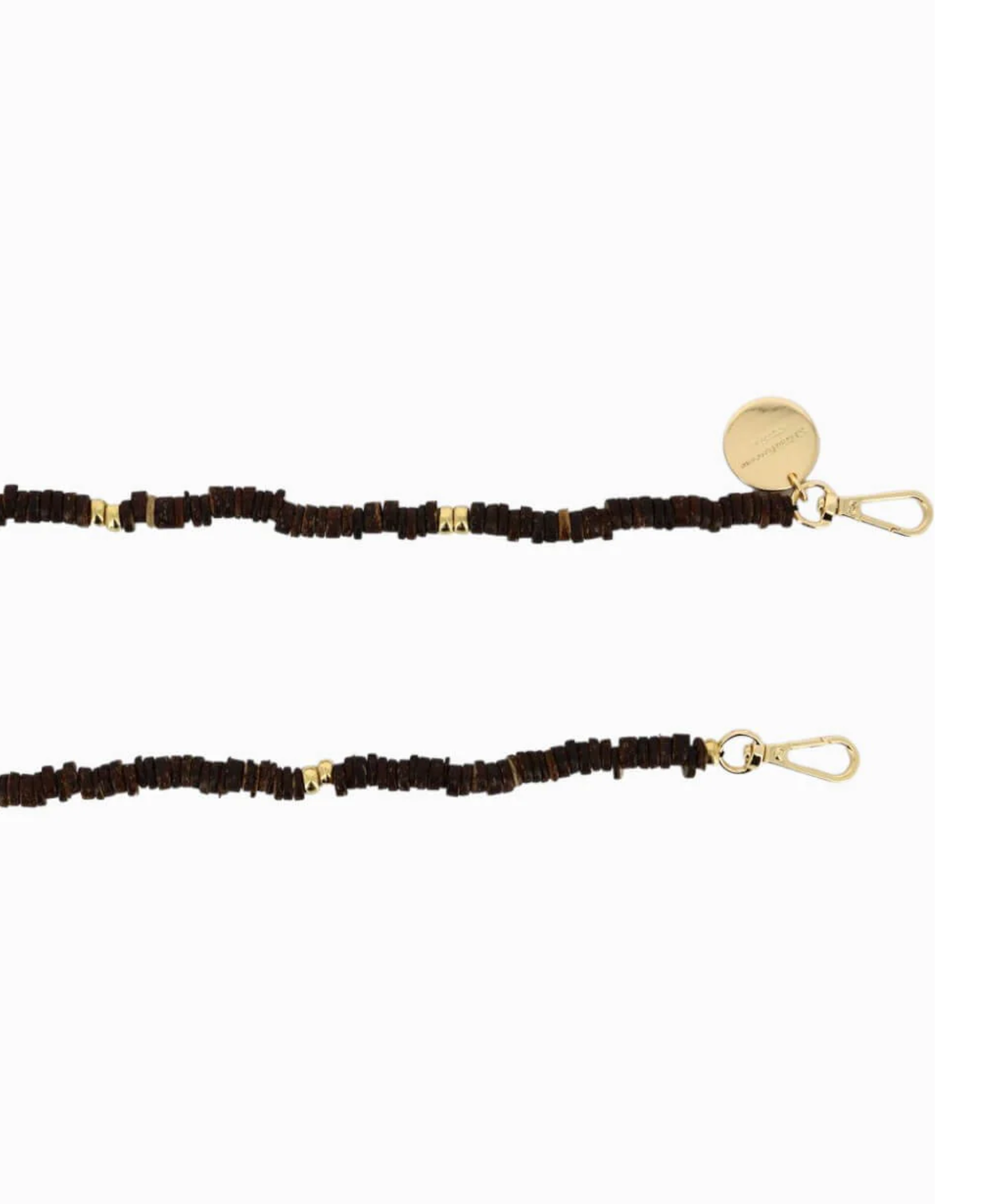 Gaby Wooden Bead Phone Chain Chocolate stylish wooden bead smartphone accessory