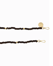 Gaby Wooden Bead Phone Chain Chocolate stylish wooden bead smartphone accessory