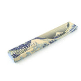 Hokusai Hand Fan – The Great Wave — bamboo folding fan with printed fabric, view 2