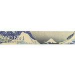 Hokusai Hand Fan – The Great Wave — bamboo folding fan with printed fabric, view 3