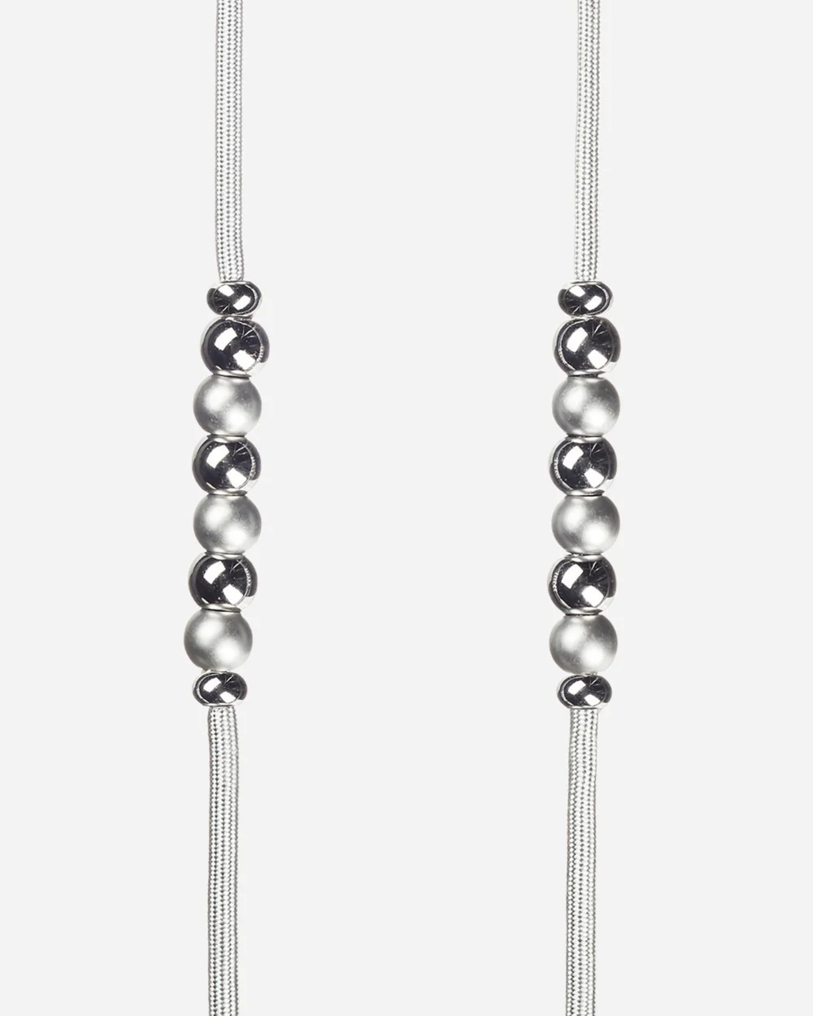 Inaya Adjustable Beaded Phone Cord Silver elegant adjustable smartphone accessory