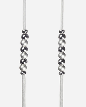 Inaya Adjustable Beaded Phone Cord Silver elegant adjustable smartphone accessory