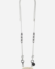 Inaya Adjustable Beaded Phone Cord Silver elegant adjustable smartphone accessory