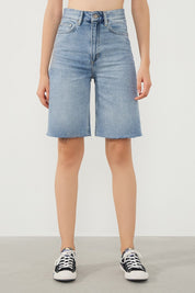  Ra Denim-Vera Bermuda A-line Fit Light Blue Women’s Denim Shorts