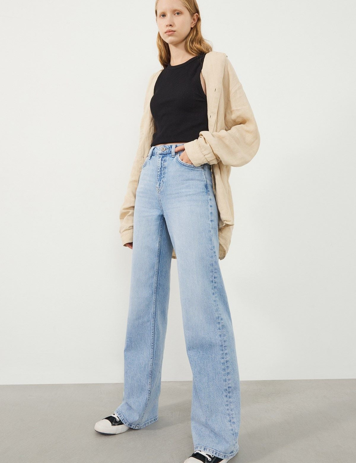  Ra Denim-Odin Wide Leg Fit Light Blue Women’s Jeans-1