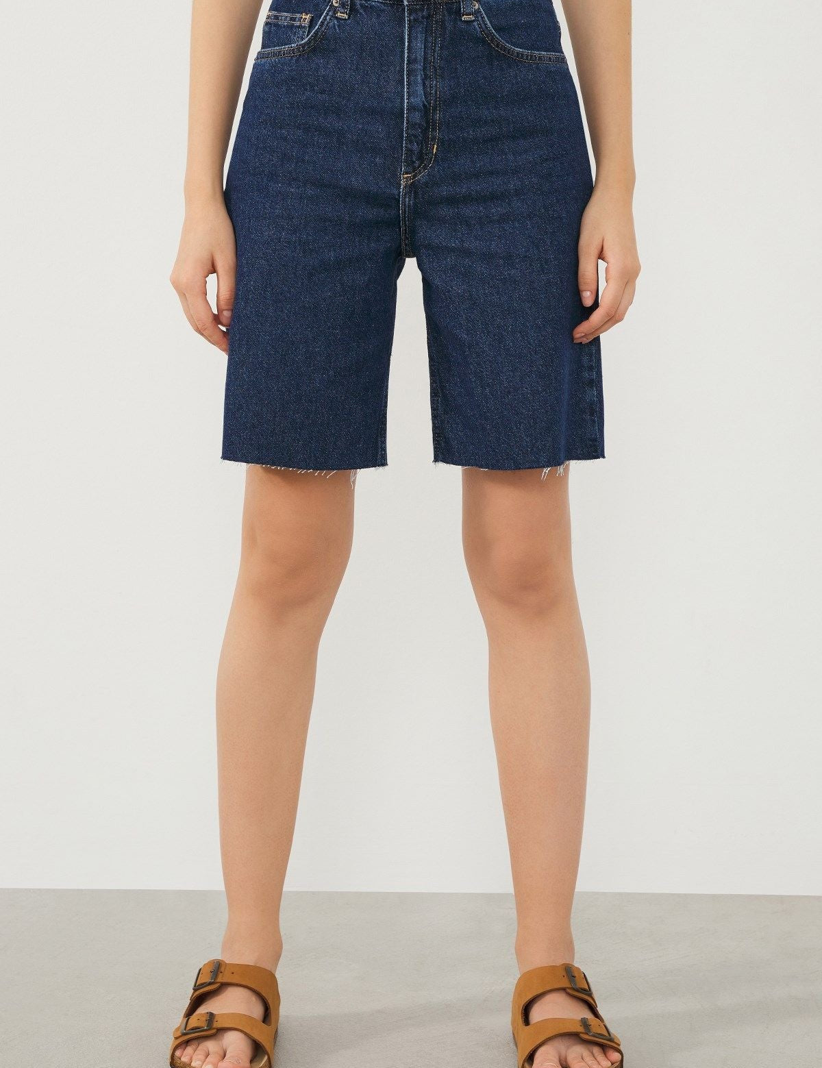  Ra Denim-Vera Bermuda A-line Fit Dark Blue Women’s Denim Shorts