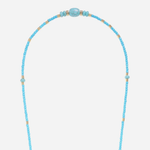 Kathia Beaded Phone Chain Azure Blue elegant beaded smartphone accessory