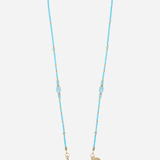 Kathia Beaded Phone Chain Azure Blue elegant beaded smartphone accessory