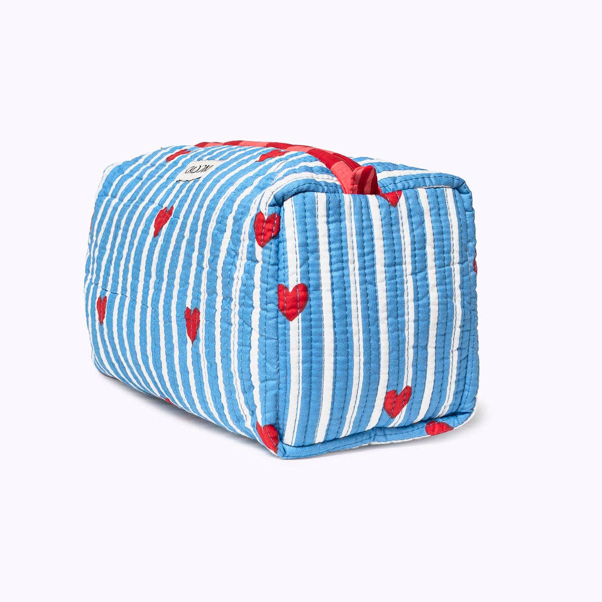 KIKOONI Love Edition blue cosmetic bag – side view