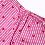 KIKOONI Love Edition pink pyjama trousers, elastic waistband – detail