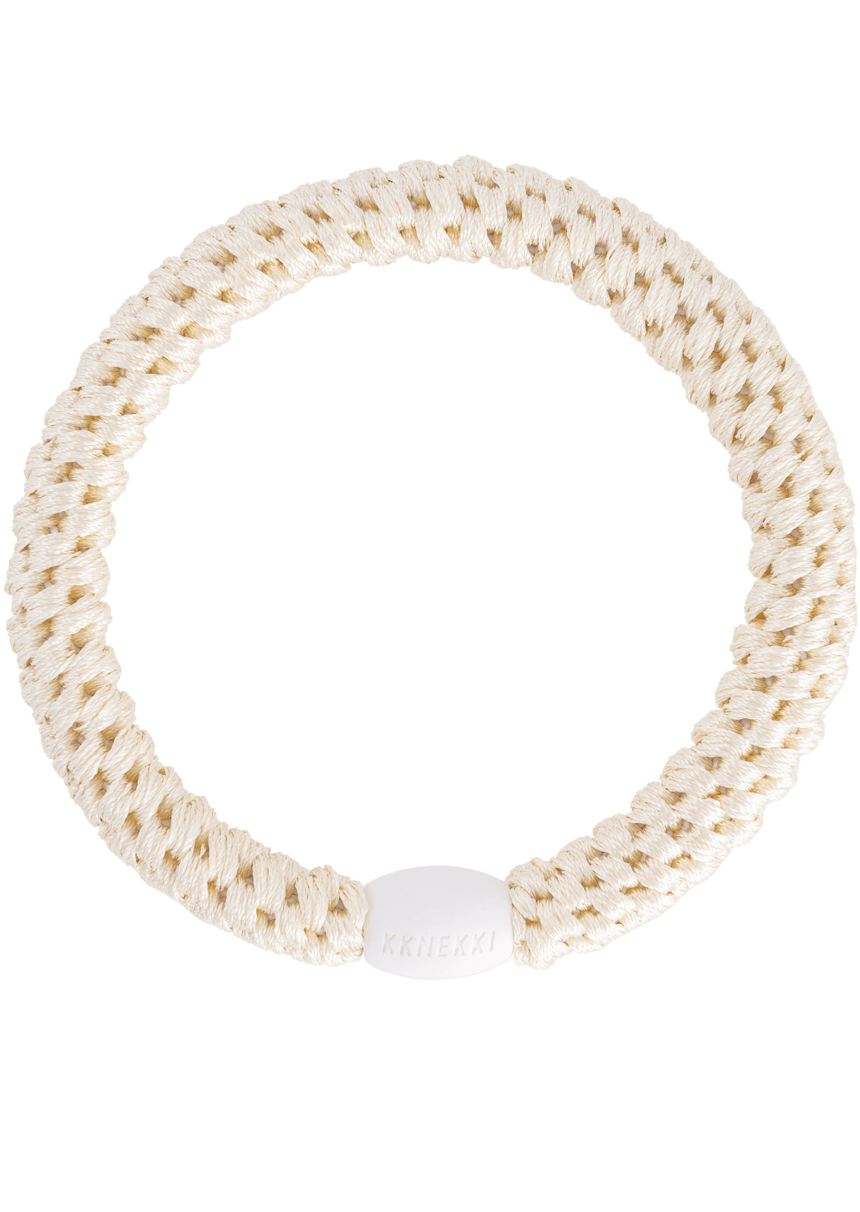 Set of Kknekki Hair Elastics in Ivory – Perfect for All Hair Types and Everyday Wear
