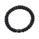 KKNEKKI Black hair elastic, front view, woven design