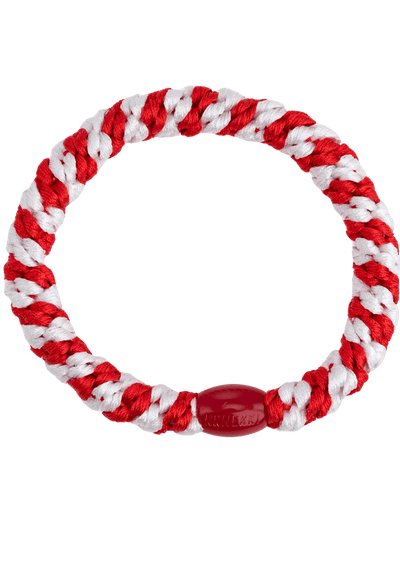KKNEKKI Hair Tie – Red & White Swiss