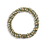 KKNEKKI Hair Tie – Green & Beige Glitter Mix – product photo