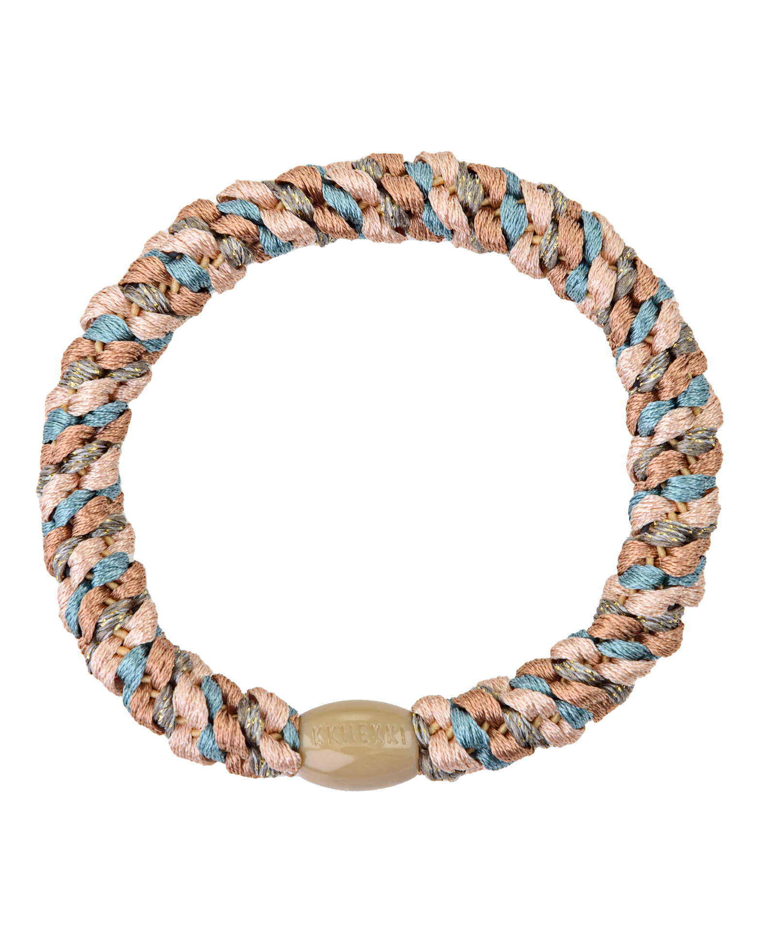 KKNEKKI Hair Tie – Teal & Nougat Mix – product photo