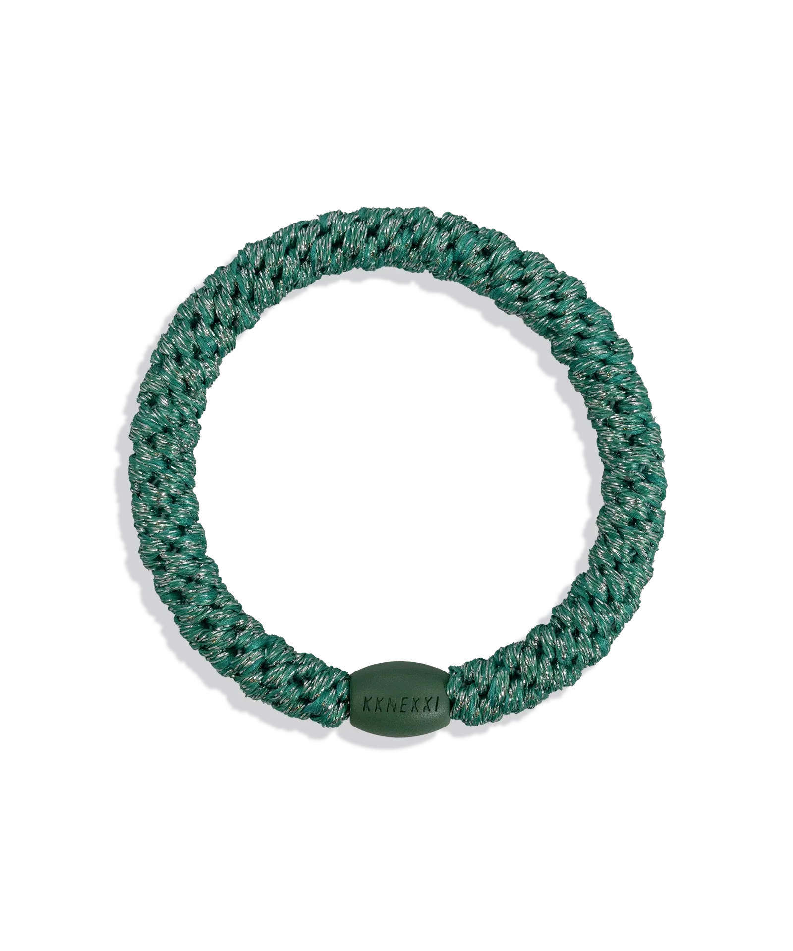 KKNEKKI Hair Tie – Turquoise Glitter – product photo