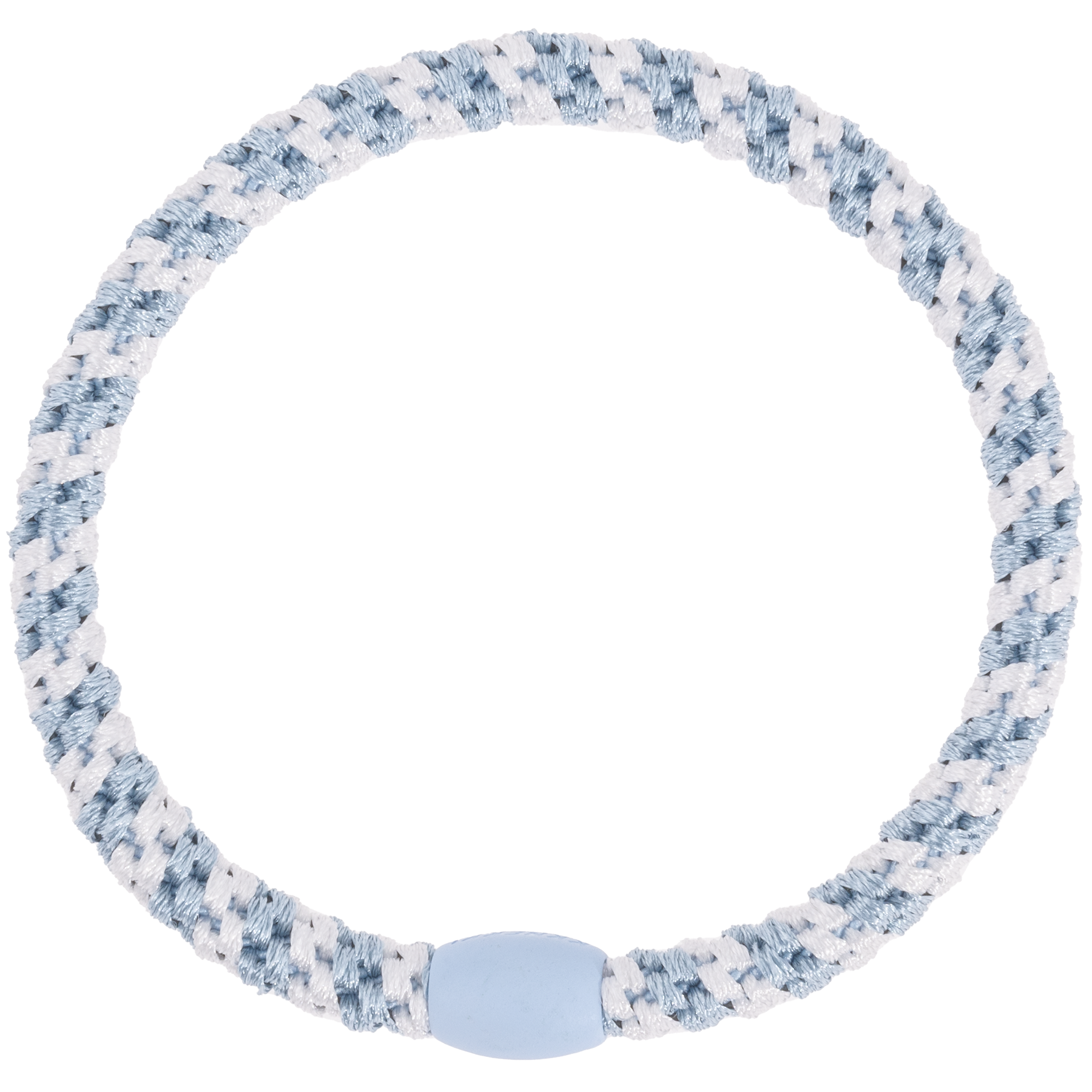 KKNEKKI Slim Hair Tie – Sea Blue & White – product photo