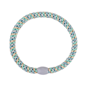 KKNEKKI Slim Mix Teal Gold Glitter Hair Elastic