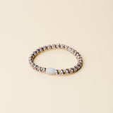 KKNEKKI slim hair tie Rose Gold & Sea Blue Mix – close-up