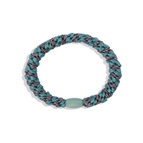 Kknekki – Rayé Sarcelle & Gris Acier Pailleté